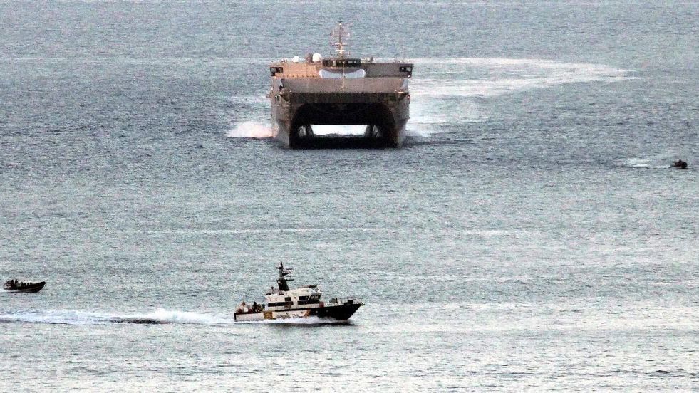 Spanish Patrol Boat Harasses U.S. Navy Transport